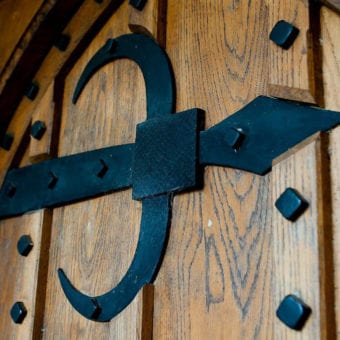 Close up of chapel door